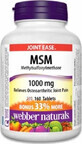 WEBBER NATURALS MSM 1000 mg BONUS 1&#215;160 tbl, voedingssupplement