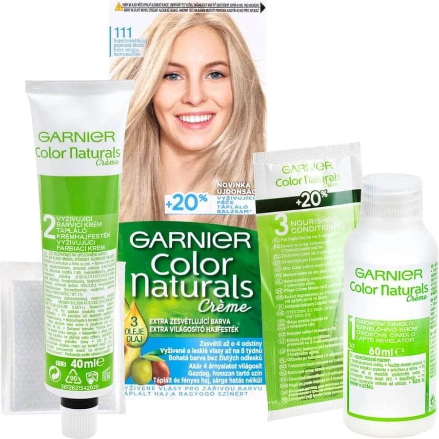 Garnier Color Naturals Trwała farba do włosów 111 Superrozjaśniający popielaty blond 1×1 sztuka, farba do włosów: ceny i cechy