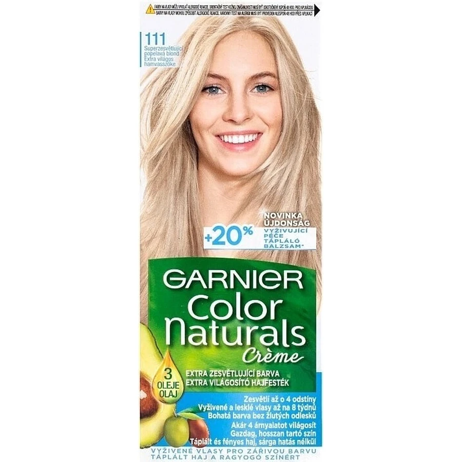 Garnier Color Naturals Trwała farba do włosów 111 Superrozjaśniający popielaty blond 1×1 sztuka, farba do włosów: ceny i cechy