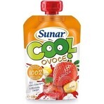 Sunar COOL Fruit Banane, Erdbeeren, Äpfel 1×120 g, Banane, Erdbeeren, Äpfel, 12m+