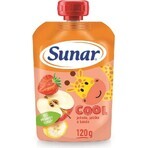 Sunar COOL Fruit Banane, Erdbeeren, Äpfel 1×120 g, Banane, Erdbeeren, Äpfel, 12m+