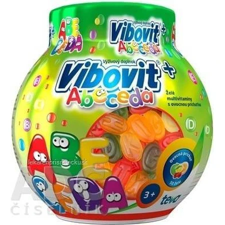 VIBOVIT + ABECEDA 1×50 szt, galaretka o smaku owocowym: ceny i cechy