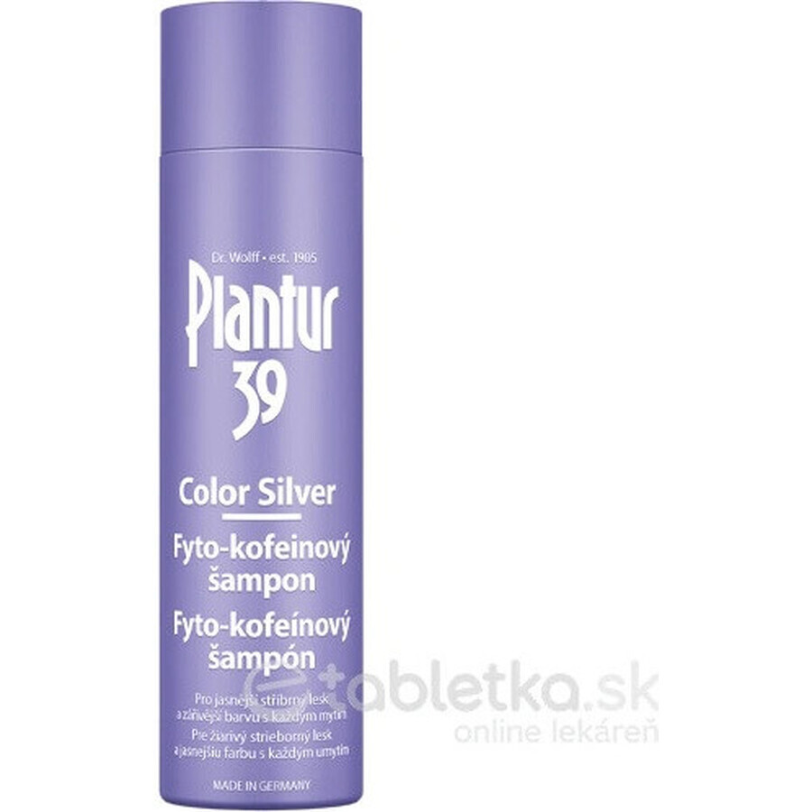 Plantur 39 Color Plata Champú fito-cafeína 1×250 ml, champú con cafeína