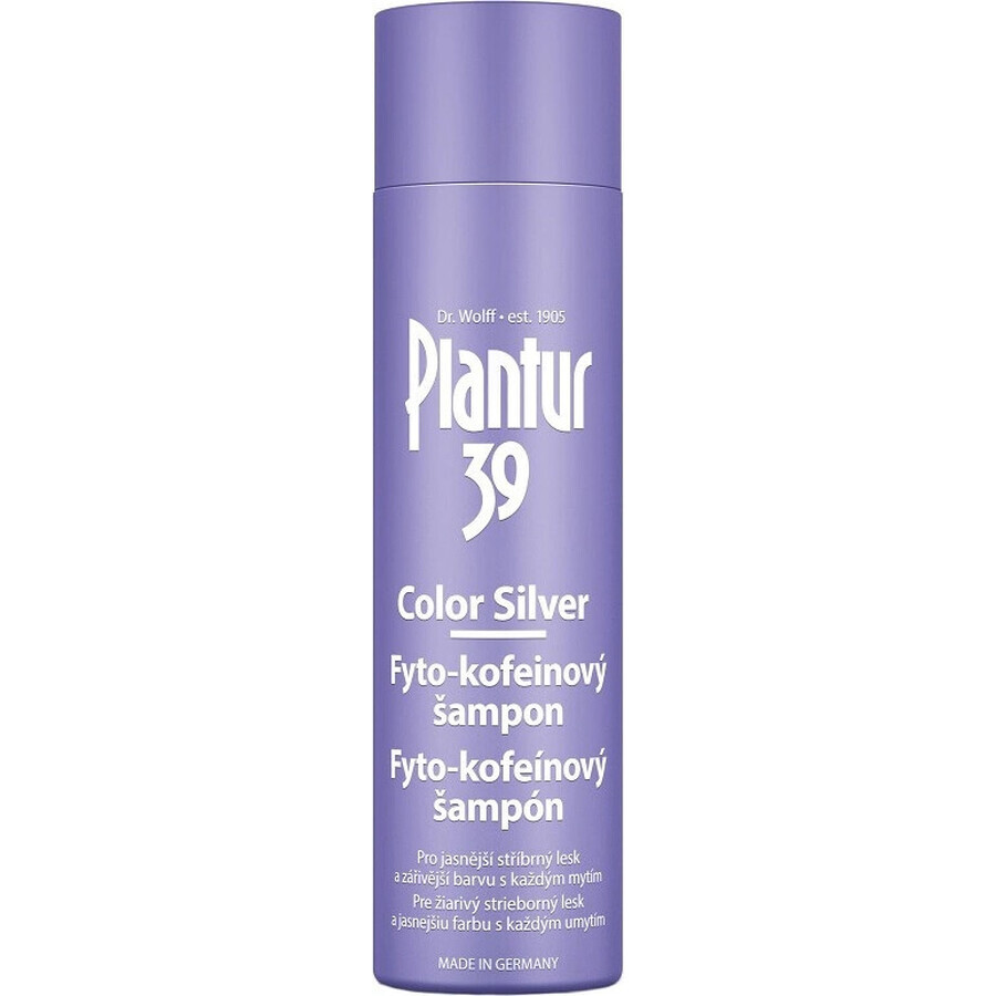 Plantur 39 Color Plata Champú fito-cafeína 1×250 ml, champú con cafeína