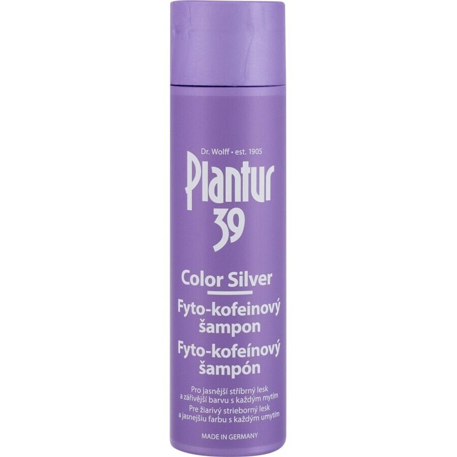 Plantur 39 Color Plata Champú fito-cafeína 1×250 ml, champú con cafeína