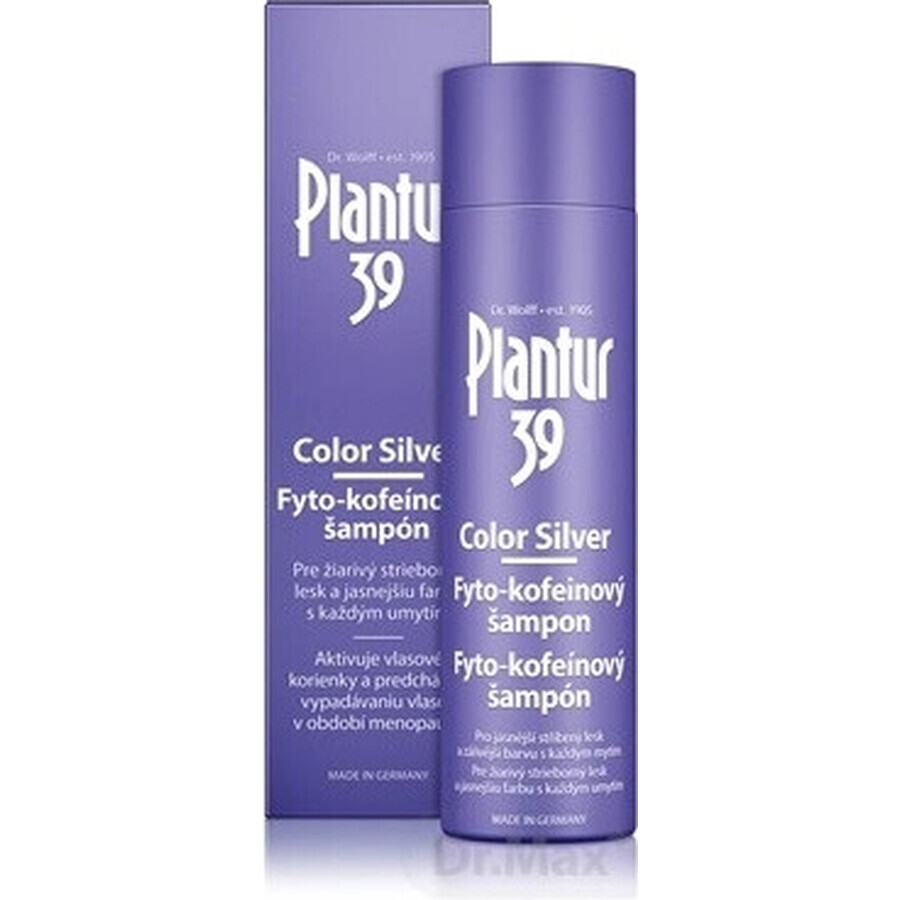 Plantur 39 Color Plata Champú fito-cafeína 1×250 ml, champú con cafeína