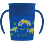 DR.BROWNS Tasse Cheers 360° JUNGLE 6M+ JUNGLE 6M+ bleu 1×200 ml, boire sans goutter et sans vomir