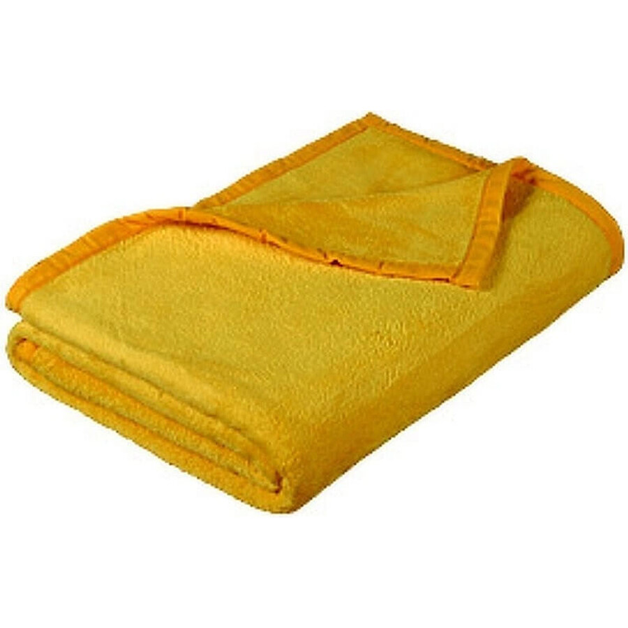 Couverture pour enfants KORALL MICRO 100x150 6014/005 jaune 1×1 pc, couverture pour bébés