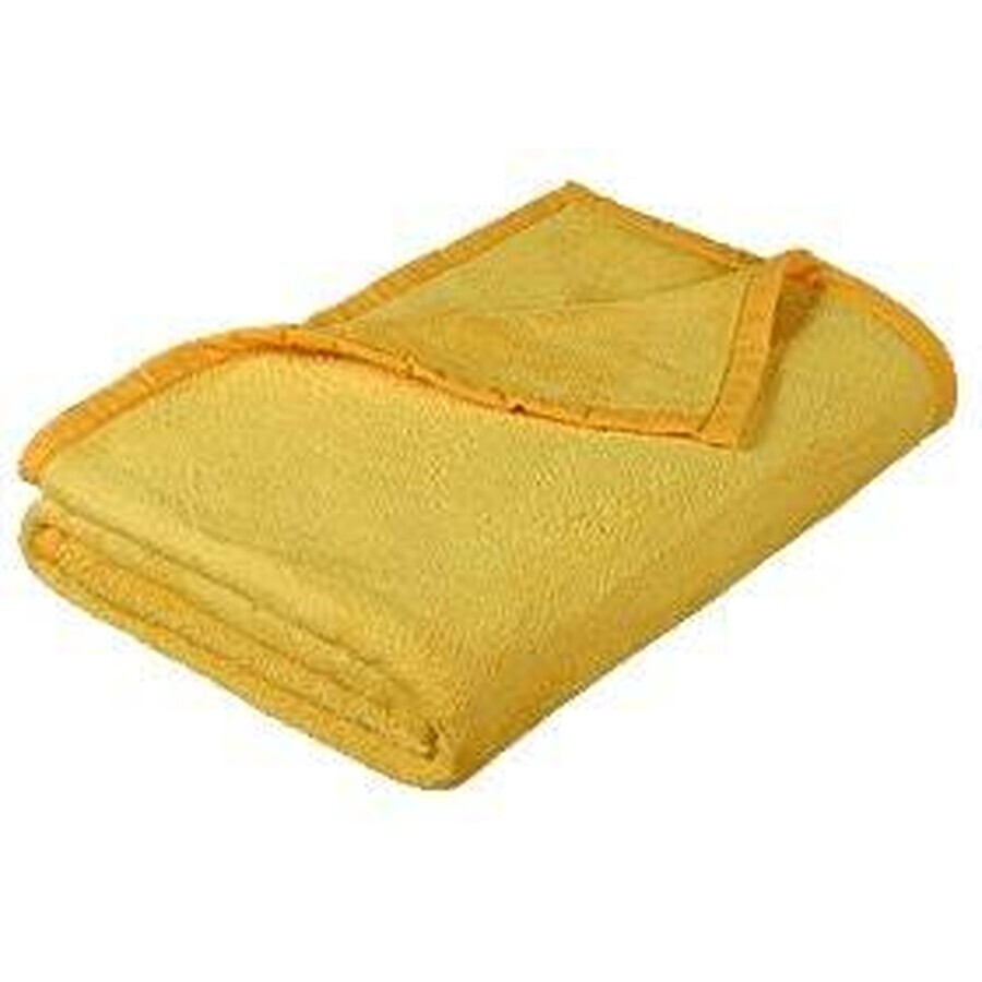 Couverture pour enfants KORALL MICRO 100x150 6014/005 jaune 1×1 pc, couverture pour bébés