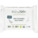 Eco by Naty Șervețele umede cu funcție de hârtie igienică fără parfum 1×42 buc, șervețele umede