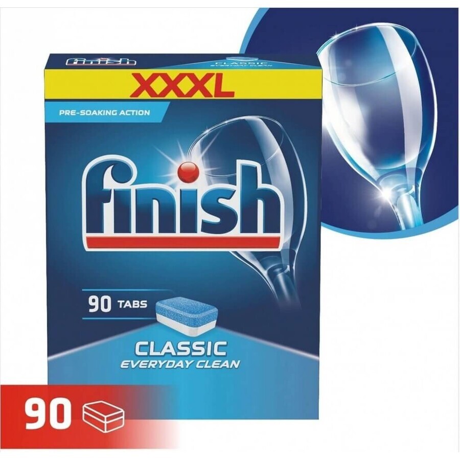 Finish tabs Classic Regular 1×90 buc, tablete de spălat vase