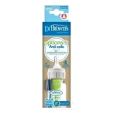 Dr.BROWN'S BABY FOTTLE OPTIONS+ 120 ml 1×1 st, smal, 0M+, antikoliek, glas, wit glas