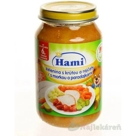 HAMI JED.ZED.ZEL.+MORN.+RAJC. 1×200 g, vlees-groente voorgerecht