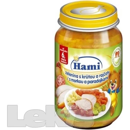 HAMI JED.ZED.ZEL.+MORN.+RAJC. 1×200 g, vlees-groente voorgerecht