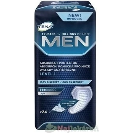 TENA Men Level 1 1×24 wkładki dla mężczyzn na nietrzymanie moczu: ceny i cechy