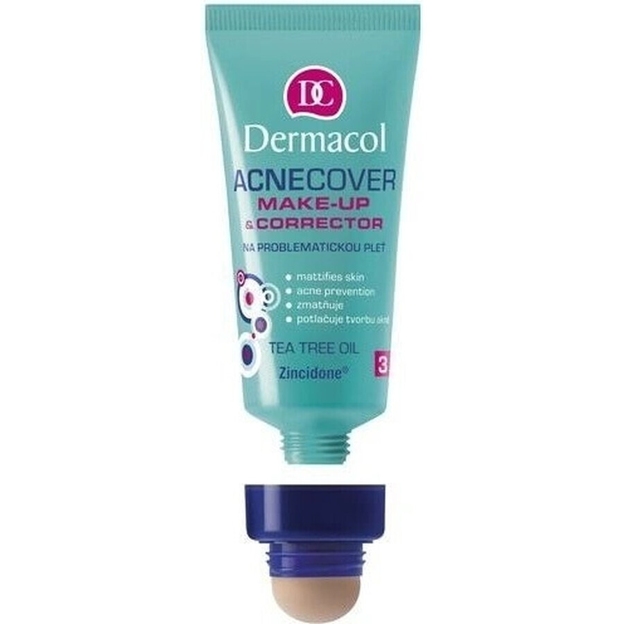 Dermacol Acnecover Make-up Nr.3 1×30 ml, Make-up für Problemhaut