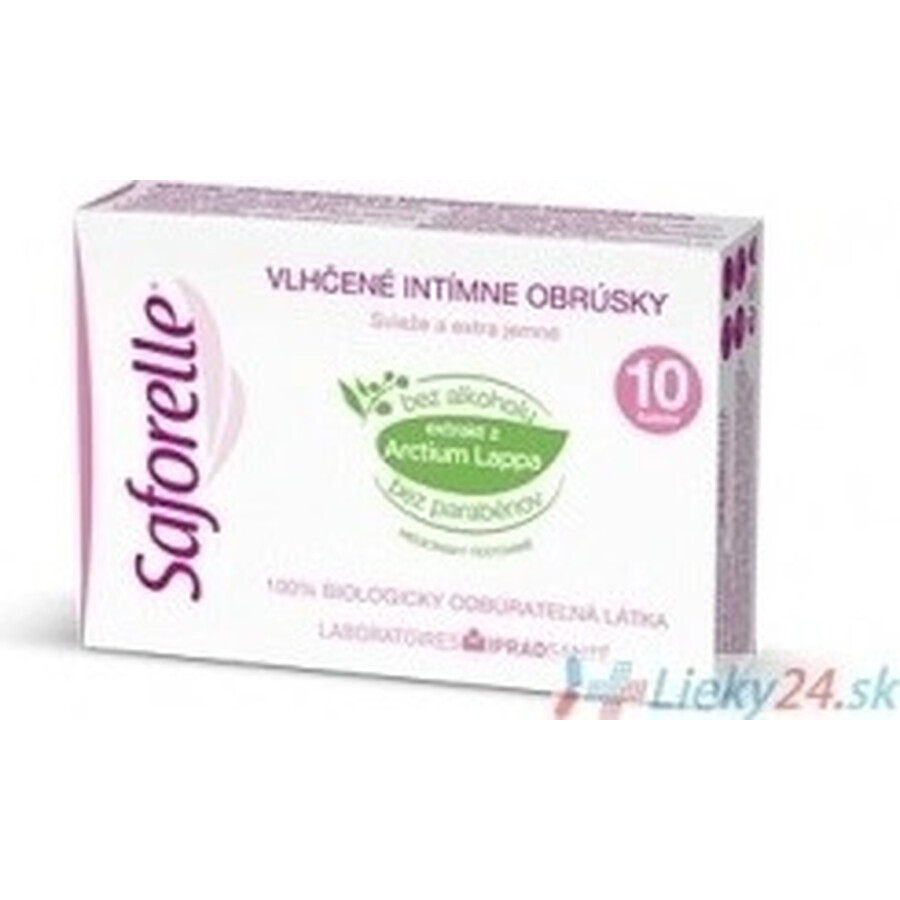 SAFORELLE INTIMA Doekjes 1×10 stuks, vochtige doekjes