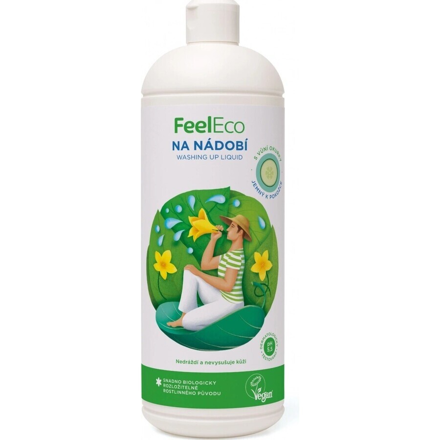 Feel Eco Afwasmiddel Komkommer 1×1000 ml, afwasmiddel