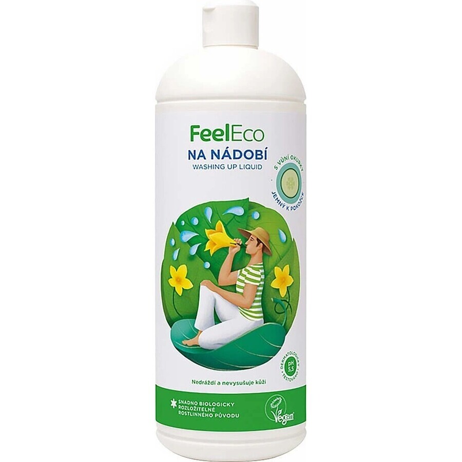 Feel Eco Afwasmiddel Komkommer 1×1000 ml, afwasmiddel