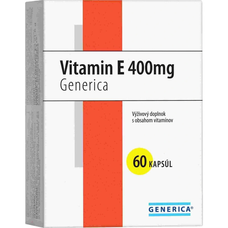 GENERICA Vitamine E 400 U.I. 1×60 cps, voedingssupplement