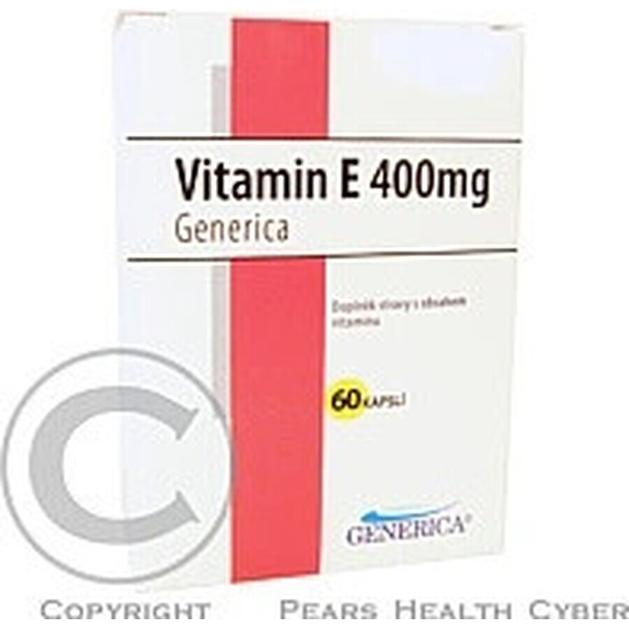 GENERICA Vitamine E 400 U.I. 1×60 cps, voedingssupplement