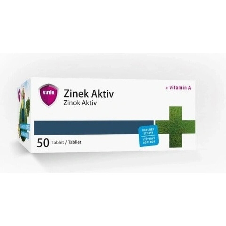 VIRDE ZINOK ACTIV + VITAMINE A 1×50 tbl, complément alimentaire