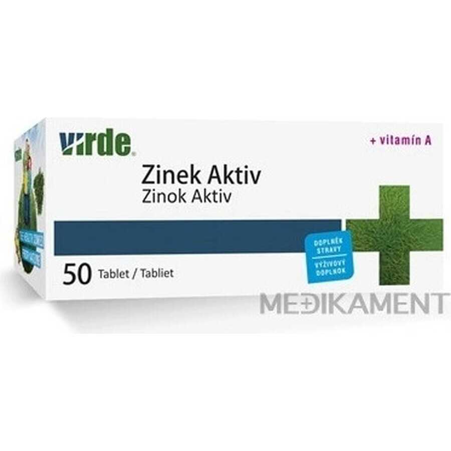 VIRDE ZINOK ACTIV + VITAMINE A 1×50 tbl, complément alimentaire