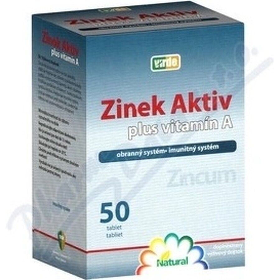 VIRDE ZINOK ACTIV + VITAMINE A 1×50 tbl, complément alimentaire