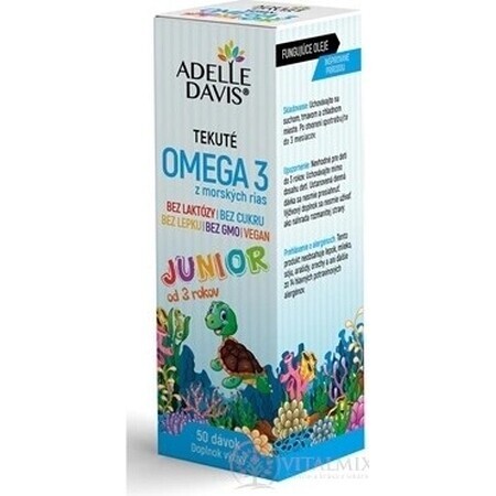 Adelle Davis OMEGA 3 uit zeewier junior 50 ml 1×50 ml, voedingssupplement