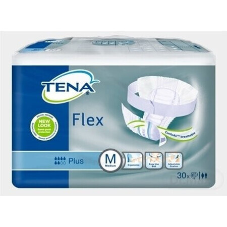 TENA Flex Plus M 1×30 pcs, incontinence briefs with quick release waistband