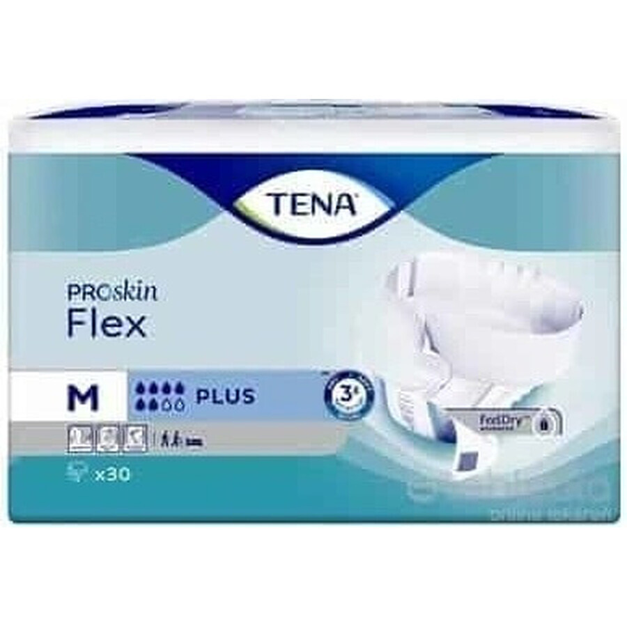 TENA Flex Plus M 1×30 pcs, incontinence briefs with quick release waistband