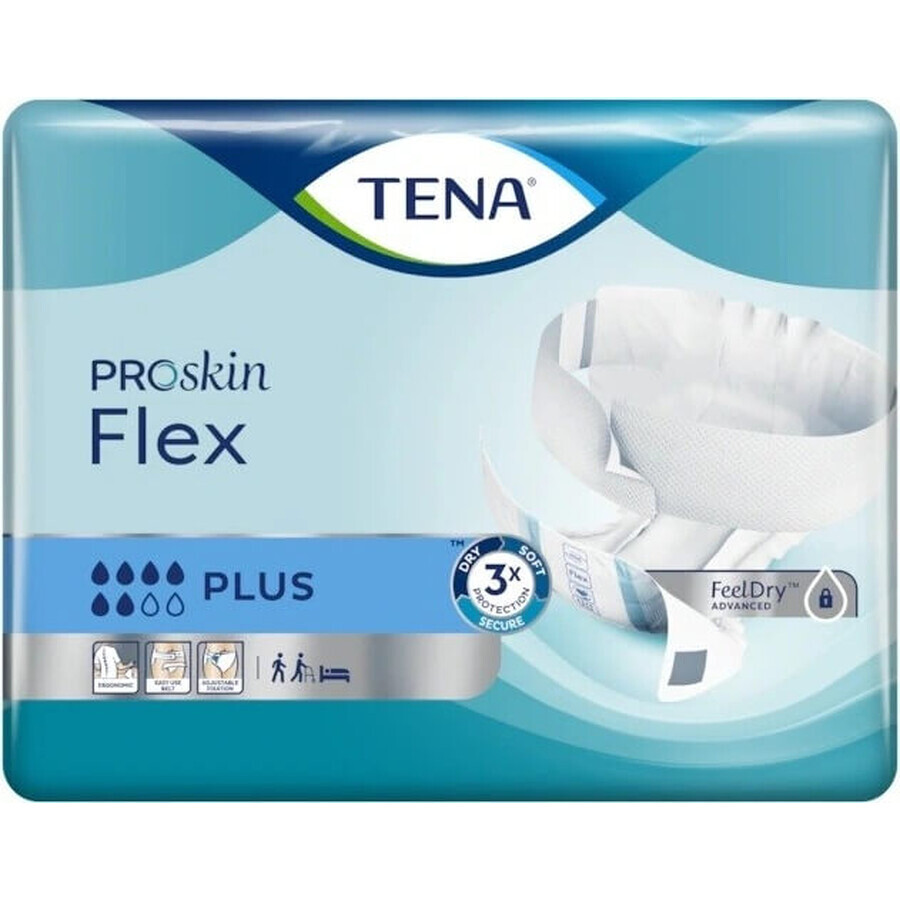 TENA Flex Plus M 1×30 pcs, incontinence briefs with quick release waistband