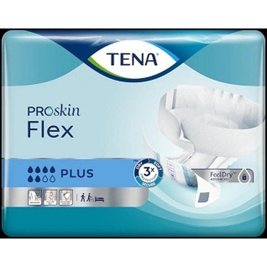 TENA Flex Plus M 1×30 pcs, incontinence briefs with quick release waistband