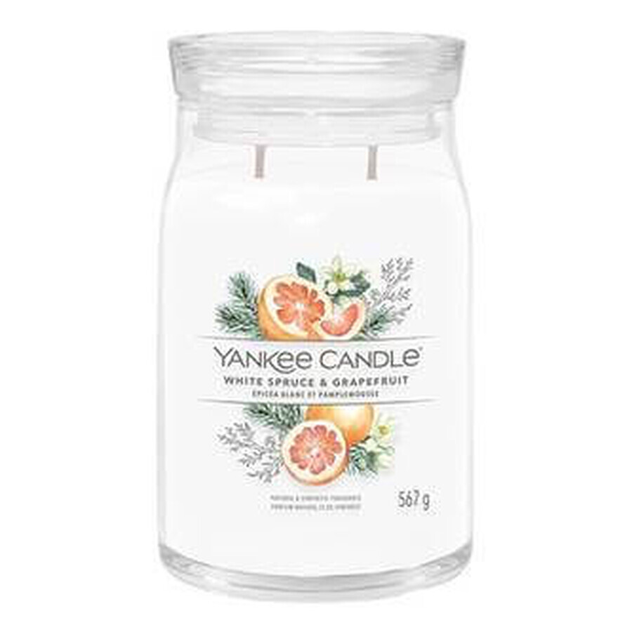 Vela perfumada Yankee Candle Signature Large White Spruce & Grapefruit 1×567 g, vela perfumada