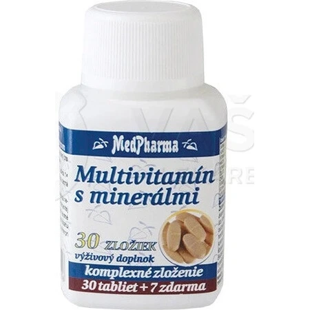 MedPharma MULTIVITAMIN MIT MINERALEN 30 ZUTATEN 1×37 tbl, Nahrungsergänzungsmittel