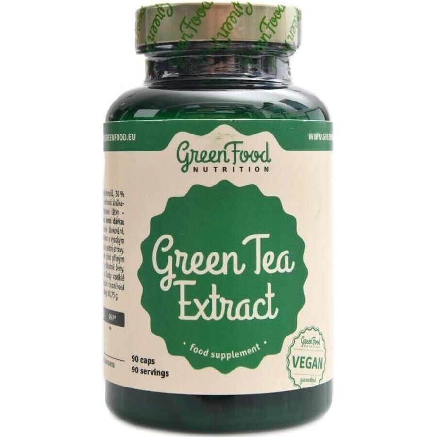 GreenFood Nutrition Groene Thee Extract 1×90 cps, voedingssupplement