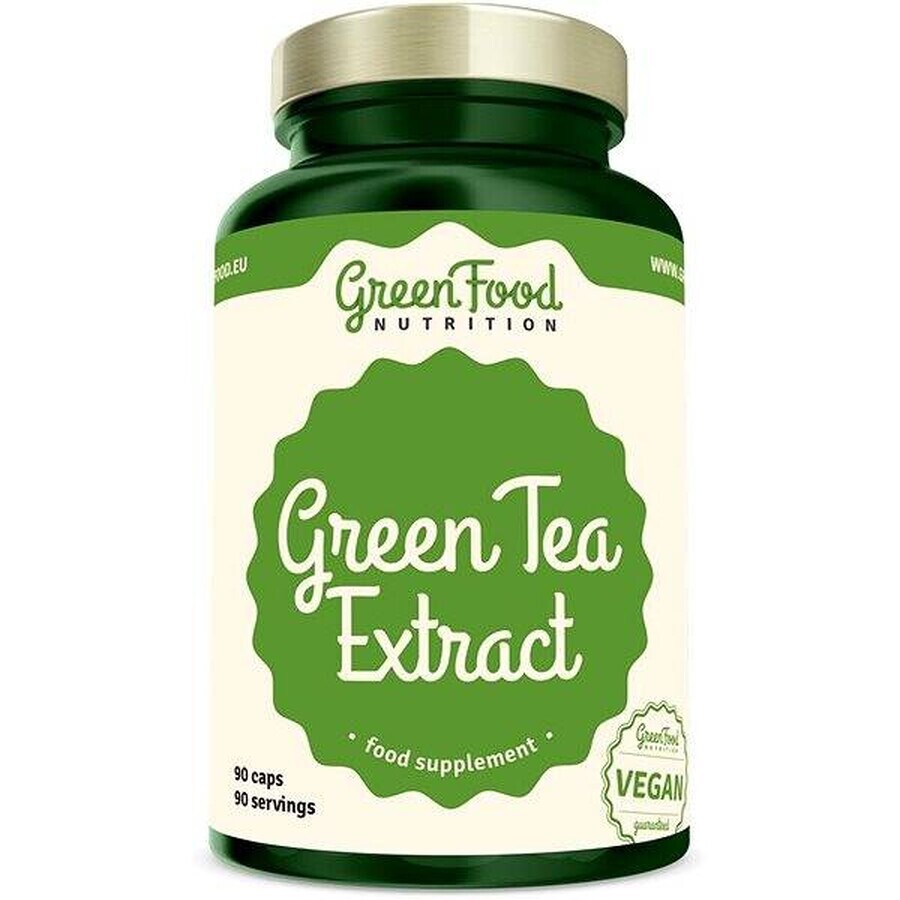 GreenFood Nutrition Groene Thee Extract 1×90 cps, voedingssupplement