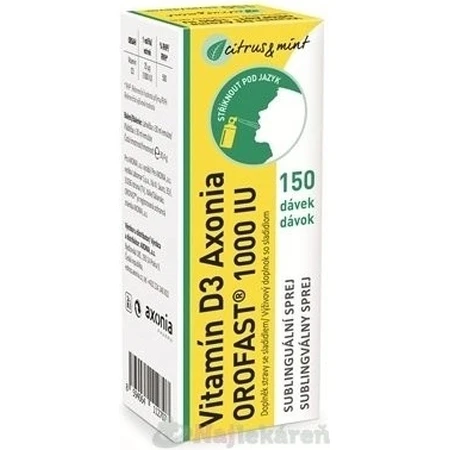 Vitamin D3 Axonia OROFAST OROFAST 1000 IU sublinguales Spray 150 Dosen 1x30 ml
