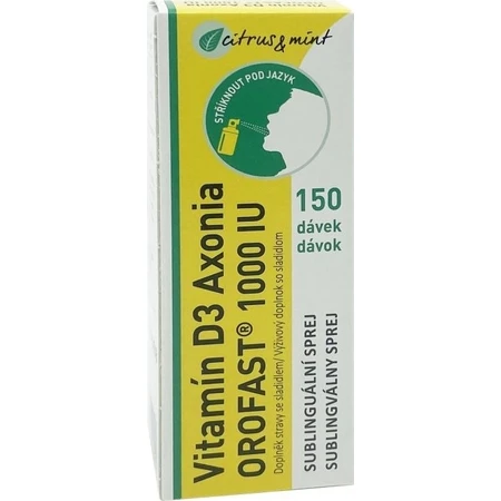 Vitamin D3 Axonia OROFAST OROFAST 1000 IU sublinguales Spray 150 Dosen 1x30 ml