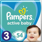 Pampers Active Baby Baby MP S4+ 1×54 pcs, taille S4+, couches pour bébés