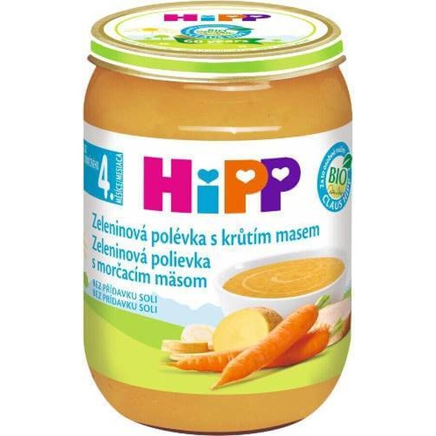 ORGANIC HIPP ORGANIC VEGETABLE SOUP Mit Putenfleisch 1×190g, Beilage, Gemüsesuppe