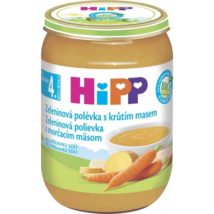 ORGANIC HIPP ORGANIC VEGETABLE SOUP Mit Putenfleisch 1×190g, Beilage, Gemüsesuppe