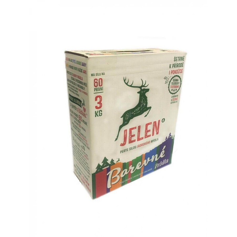 Zeeppoeder voor herten 3kg Kleur 60PD 1×3 kg, zeeppoeder, Kleur, 60PD