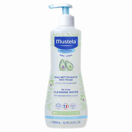 Reinigungswasser ohne Spülung, für normale Haut, 500 ml, Mustela