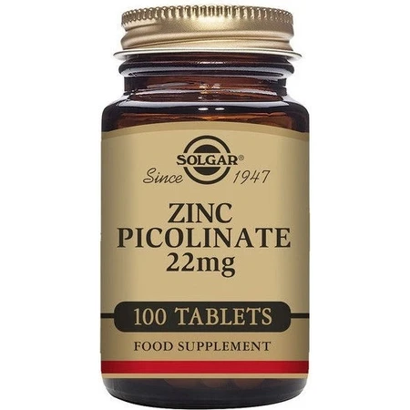 Solgar Zinc 22 mg Zinc Picolinate 100 tablets 1×100 tbl, food supplement