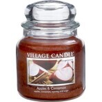 Village Candle Scented Candle in glass - Apple and cinnamon, medium 1×1 pc