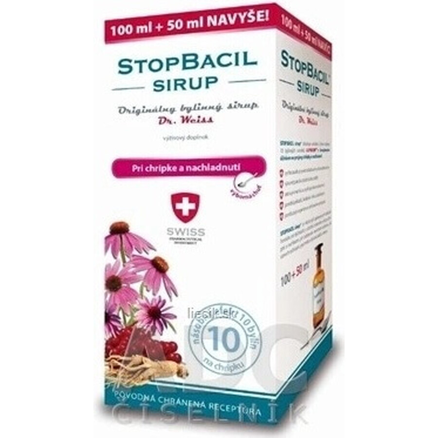 STOPBACIL Medische hoestsiroop Dr Weiss 1×150 ml, hoestsiroop