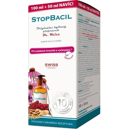 STOPBACIL Medical Syrop na kaszel Dr Weiss 1×150 ml, syrop na kaszel: ceny i cechy