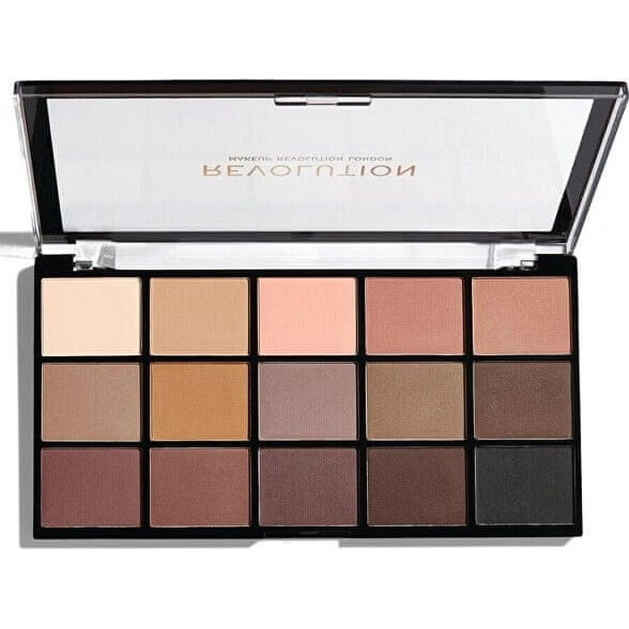 Revolution, Re-Loaded Basic Mattes, paleta de sombras de ojos 1×16,50 g, paleta de sombras de ojos