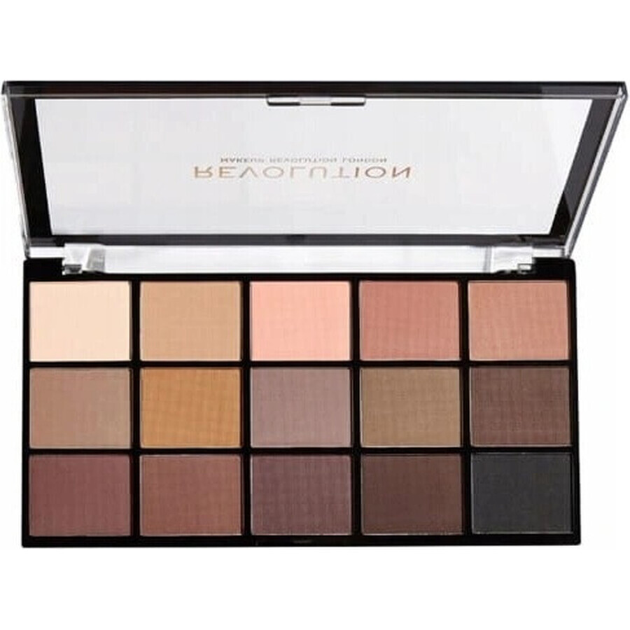 Revolution, Re-Loaded Basic Mattes, paleta de sombras de ojos 1×16,50 g, paleta de sombras de ojos